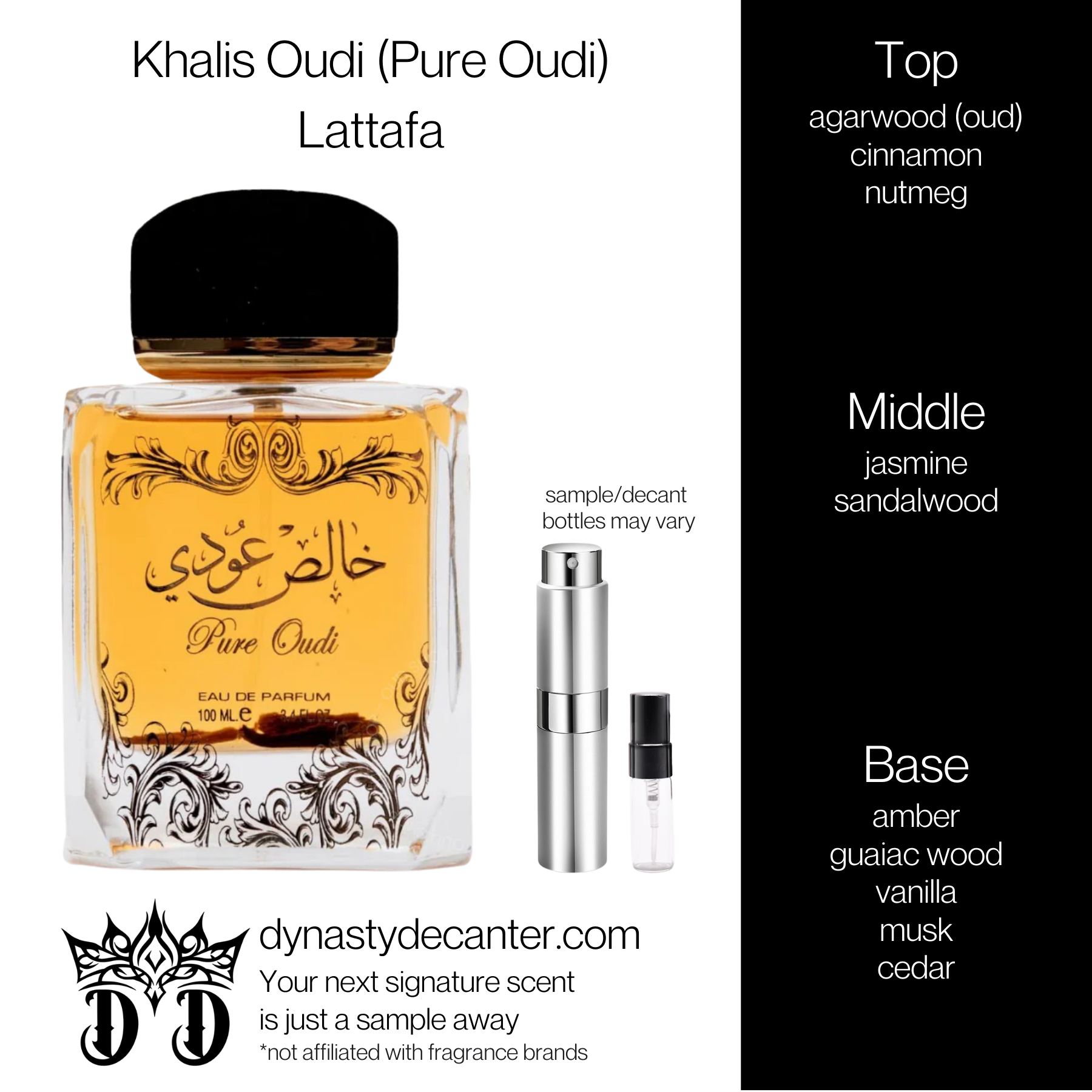 Khalis Oudi (Pure Oudi) - Lattafa